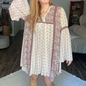 Boho long sleeve KNOX ROSE dress